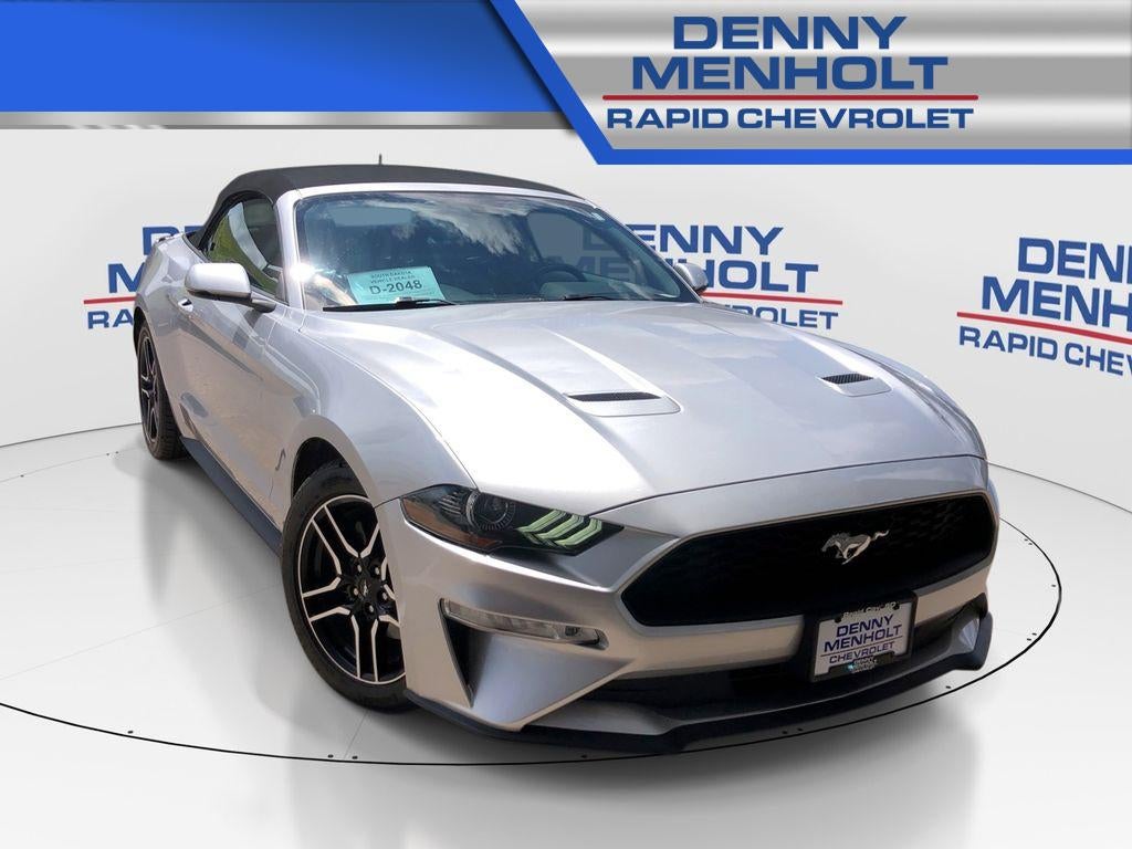 2019 Ford Mustang EcoBoost Premium in Silver — front three-quarter view