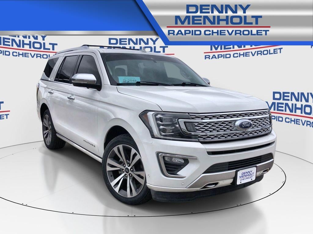 2020 Ford Expedition Platinum in White — front three-quarter view