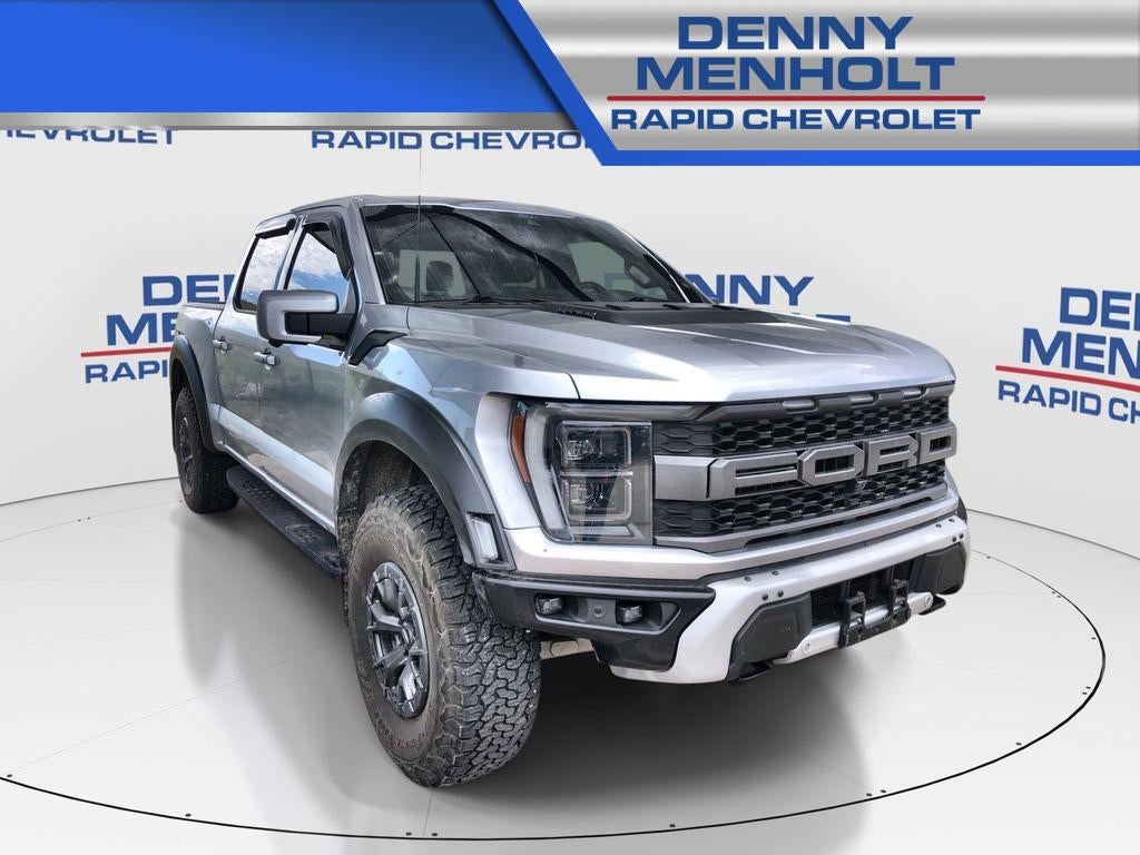 2022 Ford F-150 Raptor in Silver — front three-quarter view
