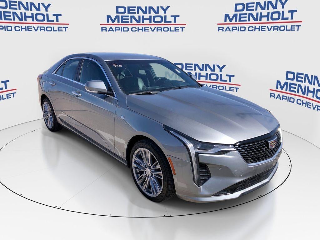 2023 Cadillac CT4 Premium Luxury in Argent Silver Metallic — front three-quarter view