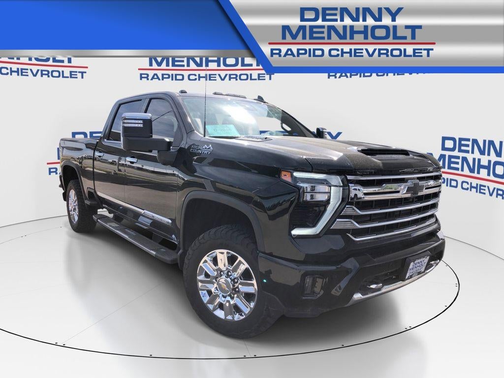 2024 Chevrolet Silverado 2500 HD High Country in Black — front three-quarter view