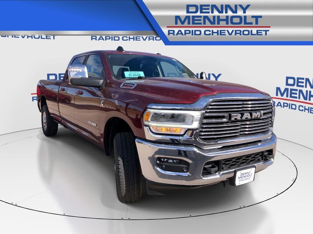 2024 RAM 3500 Laramie Crew Cab 4x4 8' Box in Red — front three-quarter view