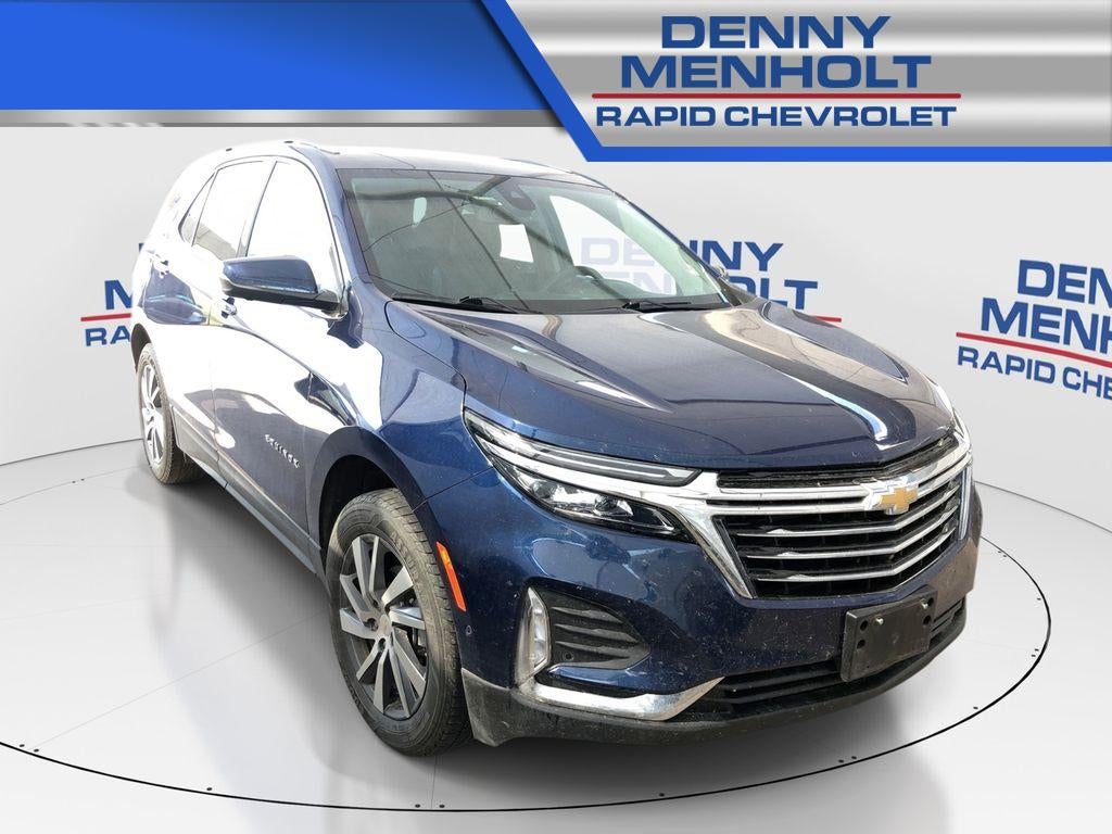 2023 Chevrolet Equinox Premier in Blue Glow Metallic — front three-quarter view
