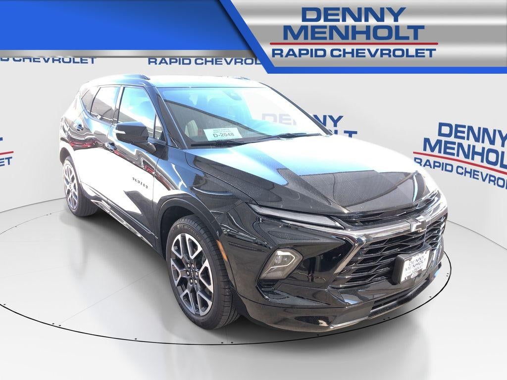 2025 Chevrolet Blazer RS in Black — front three-quarter view